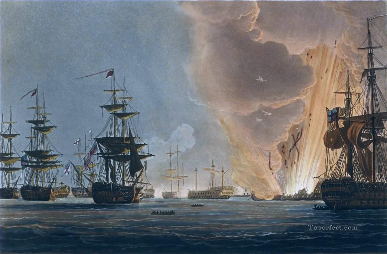 Battle of the Nile Whitcombe Naval Battle Oil Paintings